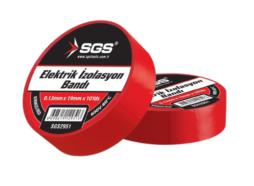 SGS ELEKTRİK İZOLASYON BANDI KIRMIZI 19MM*10YRD